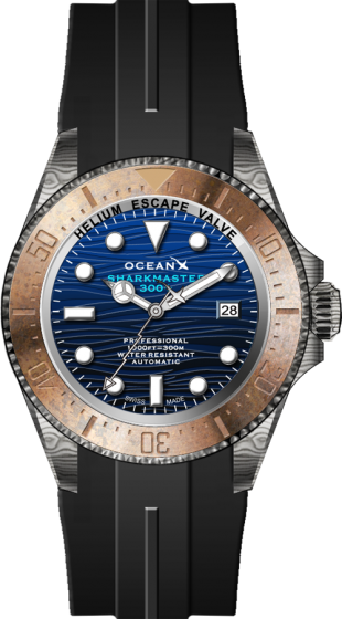 OceanX Sharkmaster 300+ Blue-Bronze Swiss Made Automatic