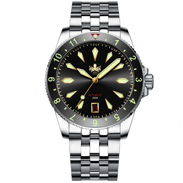 Phoibos Voyager Black 200m Diver Automatic