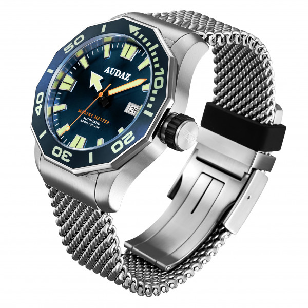 Audaz Marine Master Blue 44mm Automatic inkl. Gummiarmband