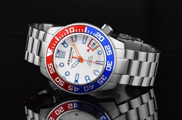ARAGON Divemaster III White Lume Automatic 50mm Steel