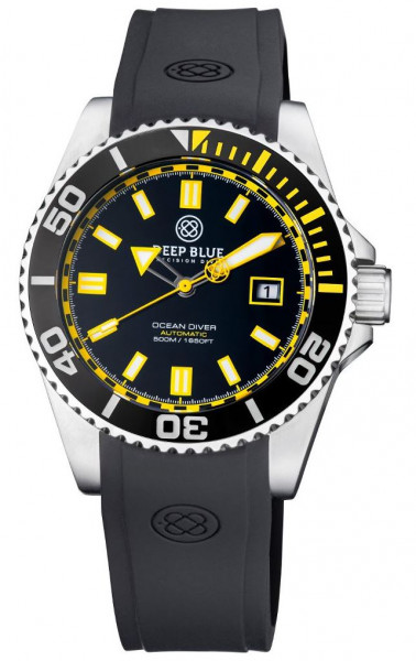 Deep Blue Ocean Diver 500m Yellow Rubber