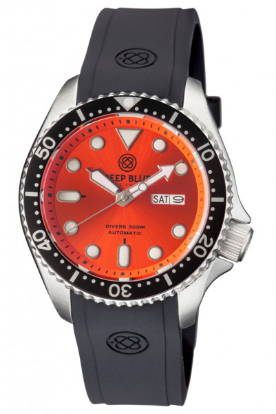 Deep Blue Military Diver 300 40mm Automatic Orange