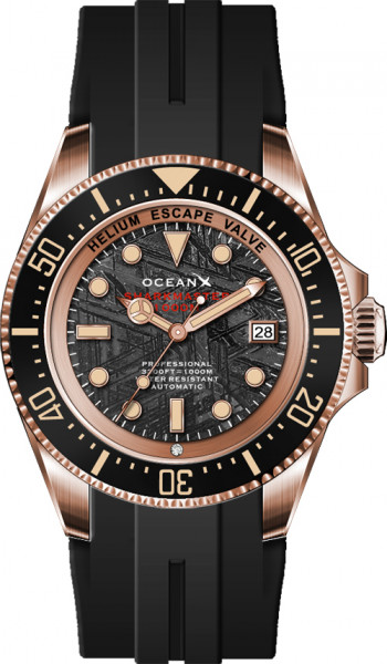 OceanX Sharkmaster 1000 44mm Meteorite Rose Gold Automatic Limited Edition