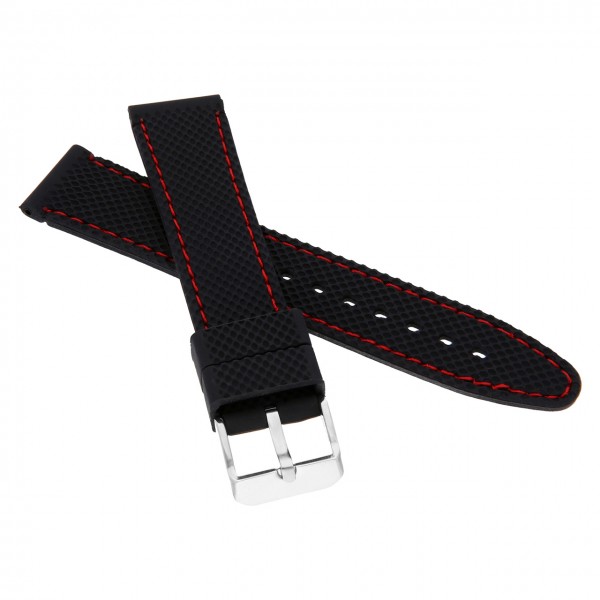 Gummiarmband mit roter Ziernaht GM40