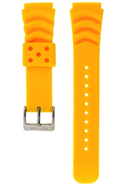 Deep Blue Gummiarmband CL 22mm Yellow