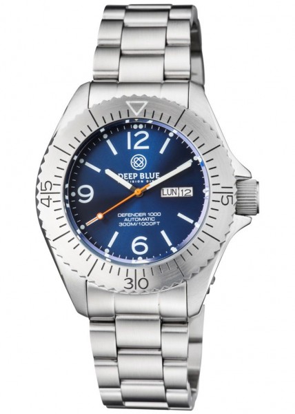 Deep Blue Defender 1000 Automatic 44mm Dark Blue Steel