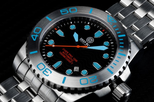 Deep Blue Diver Pro 1000m Black Steel