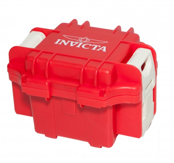 Invicta Stoßfester Uhrenkoffer Red-White 1