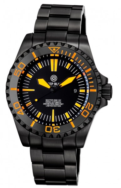 Deep Blue Master 2000m Orange-Black-Orange PVD Limited Edition