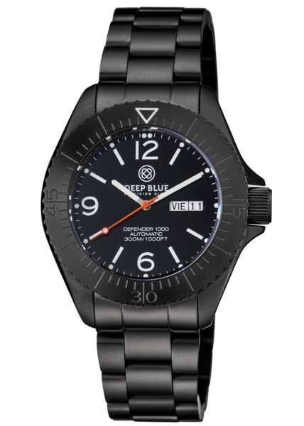 Deep Blue Defender 1000 Automatic 44mm Black Steel PVD