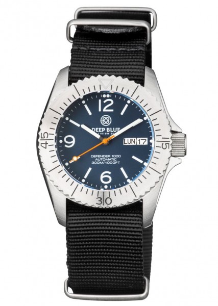 Deep Blue Defender 1000 Automatic 40mm Blue Matt