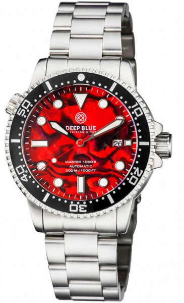 Deep Blue Master 1000 II Red Abalone Steel