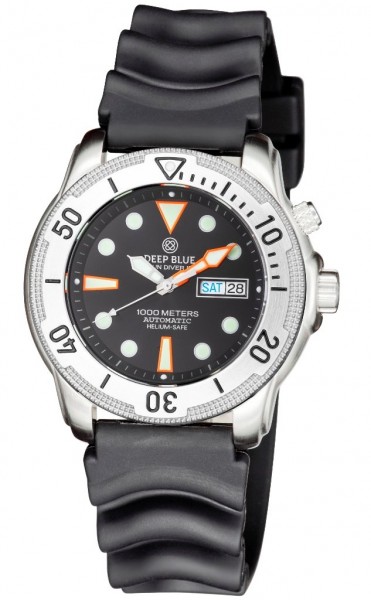 Deep Blue ProTac Diver 1000m Black-Silver Automatic