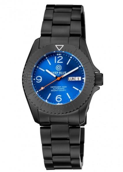 Deep Blue Defender 1000 Automatic 40mm Blue Steel PVD
