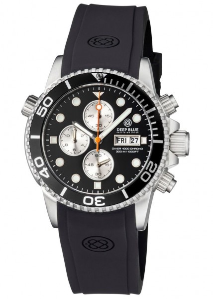 Deep Blue Diver 1000 Chrono Black-White