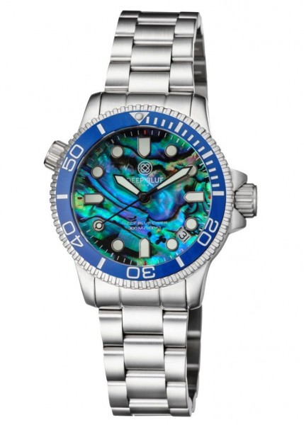 Deep Blue Ladies Lizzy Blue Diver Abalone-Blue