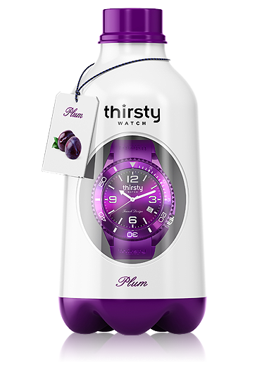 Thirsty Armbanduhr Silikon Plum