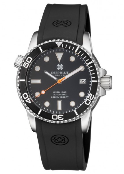 Deep Blue Diver 1000 Black-Black-Orange